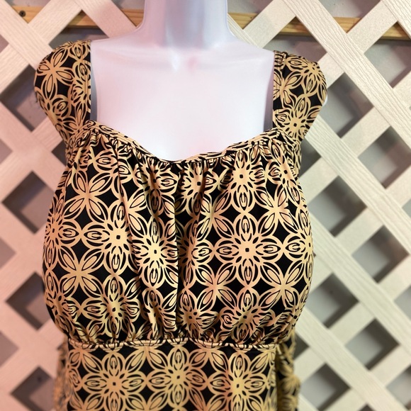 Ambernoon II by Dr. Erum Ilyas UPF50 Wide Strap Swim Dress Black Tile 32 Plus - Picture 4 of 6